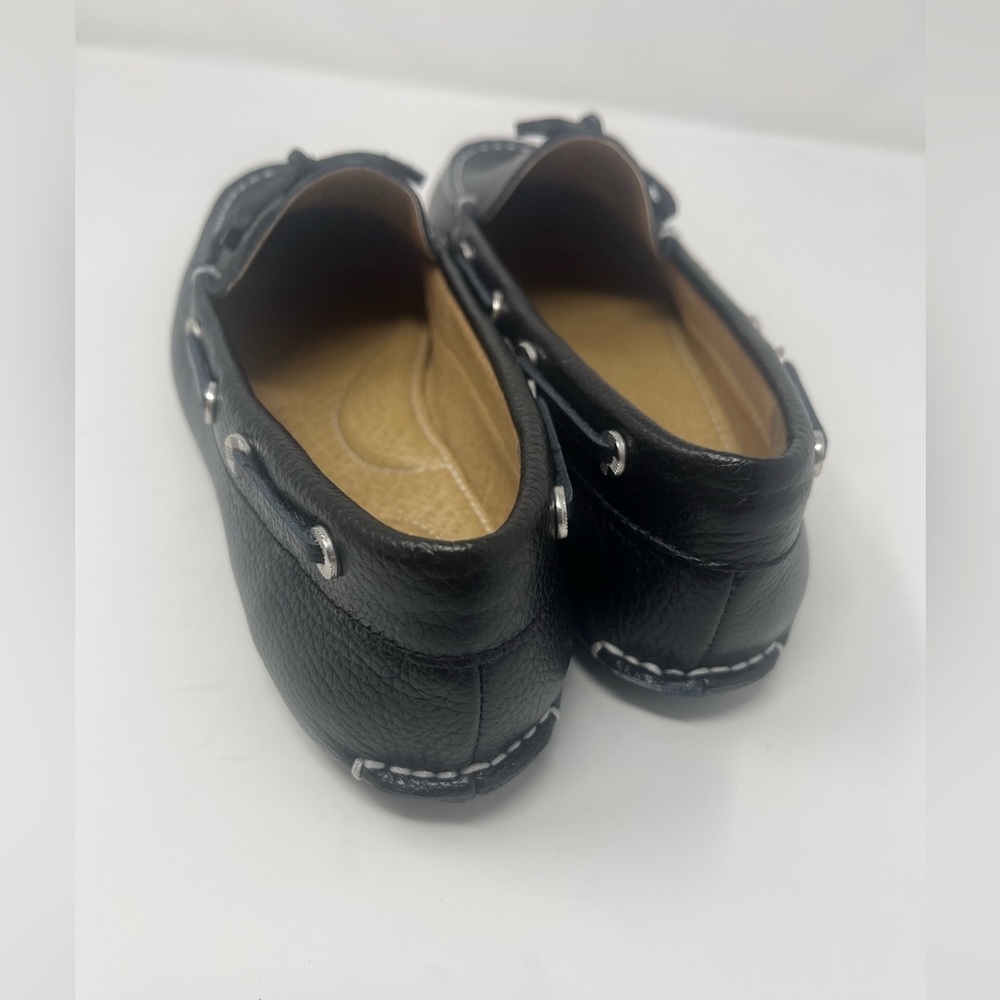LANDS' END Loafers Joanne Classic Car Driver Shoes Black Leather Women's 7.5 NEW - Picture 4 of 9